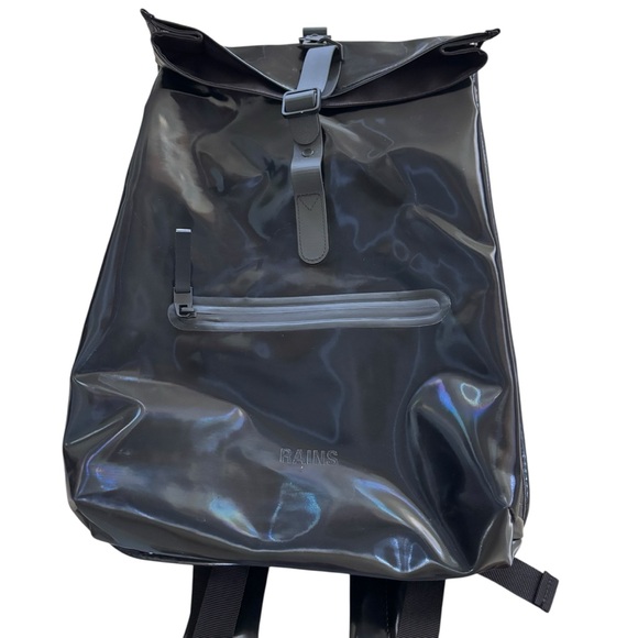 Rains Black Waterproof Backpack Men/ Women Versatile Stylish